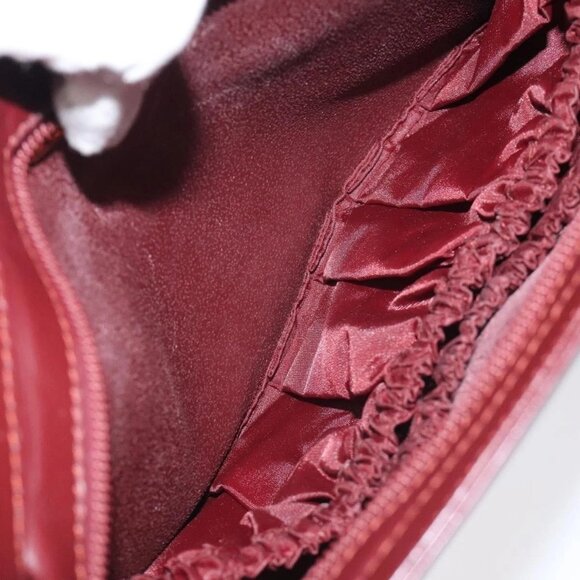 CARTIER Must Line Clutch Bag Leather Bordeaux Gold - Picture 10 of 15